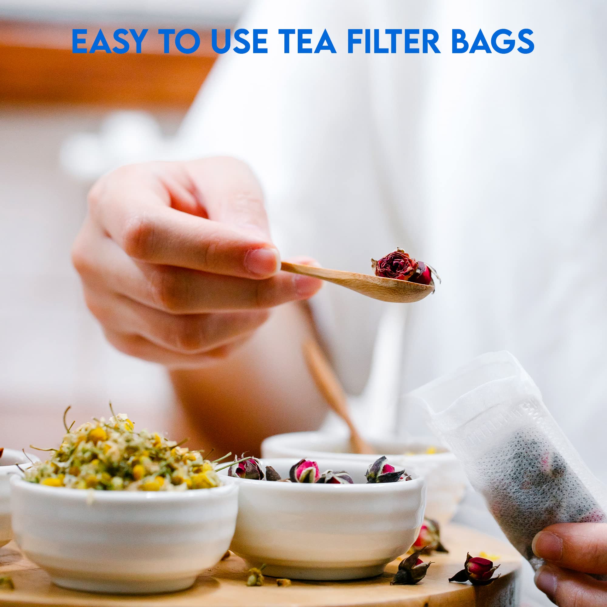 200 Compostable Empty Tea Bags 2.5