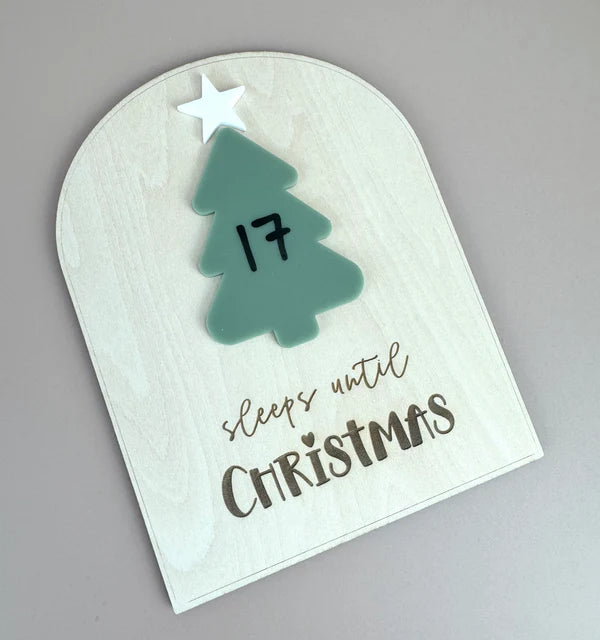 Christmas Sleeps Countdown Board - Fun Holiday Advent Calendar for Kids - Perfect for Family Christmas Countdown & Festive Home Decor