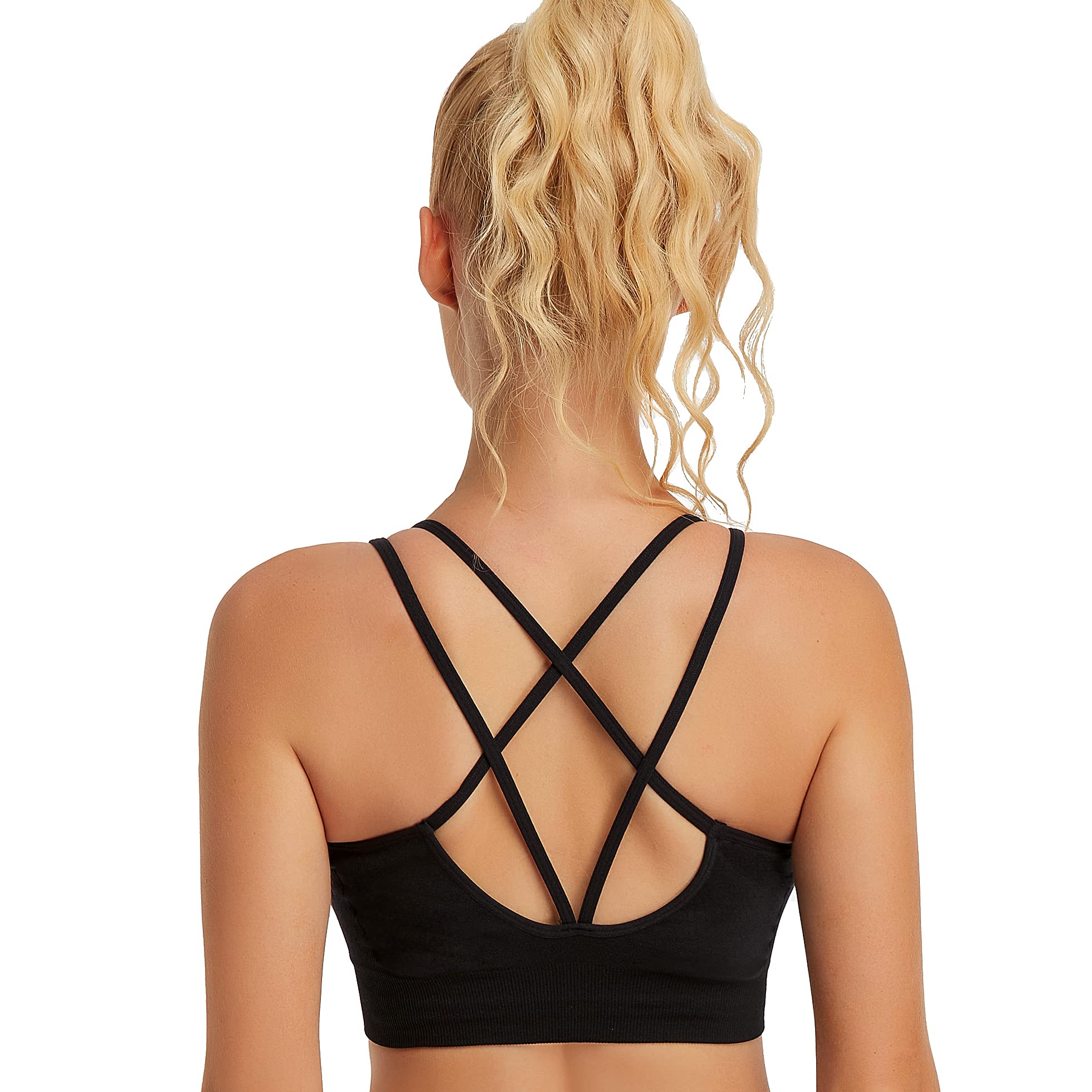 GXXGE Women's High Impact Sports Bra - Padded Racerback Workout Bra for Running, Yoga & Gym - Breathable Activewear Fitness Top for Intense Exercise & Daily Wear