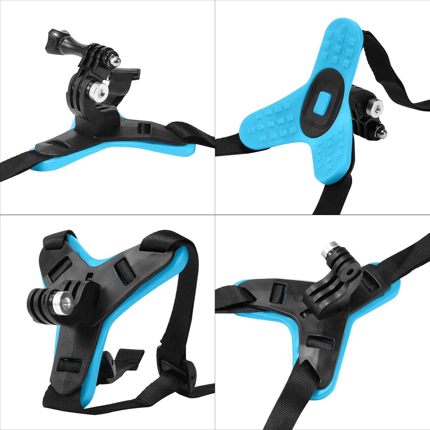 GoPro Chin Strap Mount for Motorcycle Helmets - Compatible with GoPro Hero 12/11/10/9/8/7/6/Black/Max, DJI Osmo & Sony Action Cameras - Perfect for Motorcycle Vlogging, Adventure Sports & Action Camera Recording