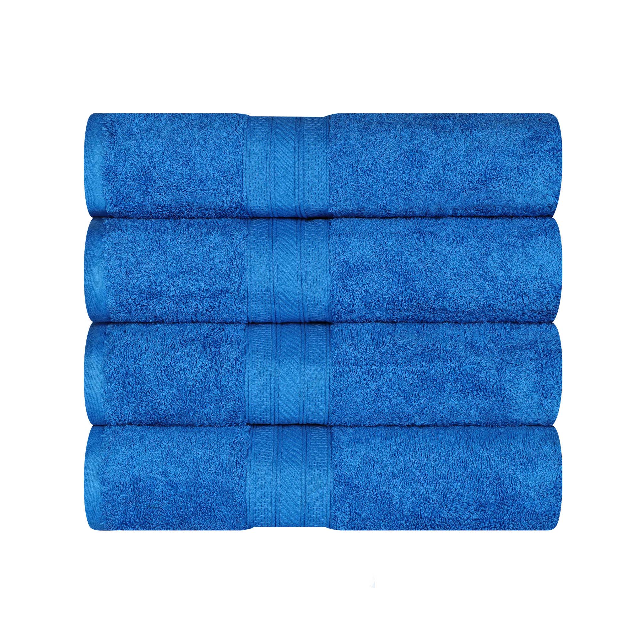 Premium Atlas Cotton 4-Piece Bath Towel Set - Ultra Absorbent, Heavyweight & Soft - Perfect for Spa, Bathroom & Luxury Home Use