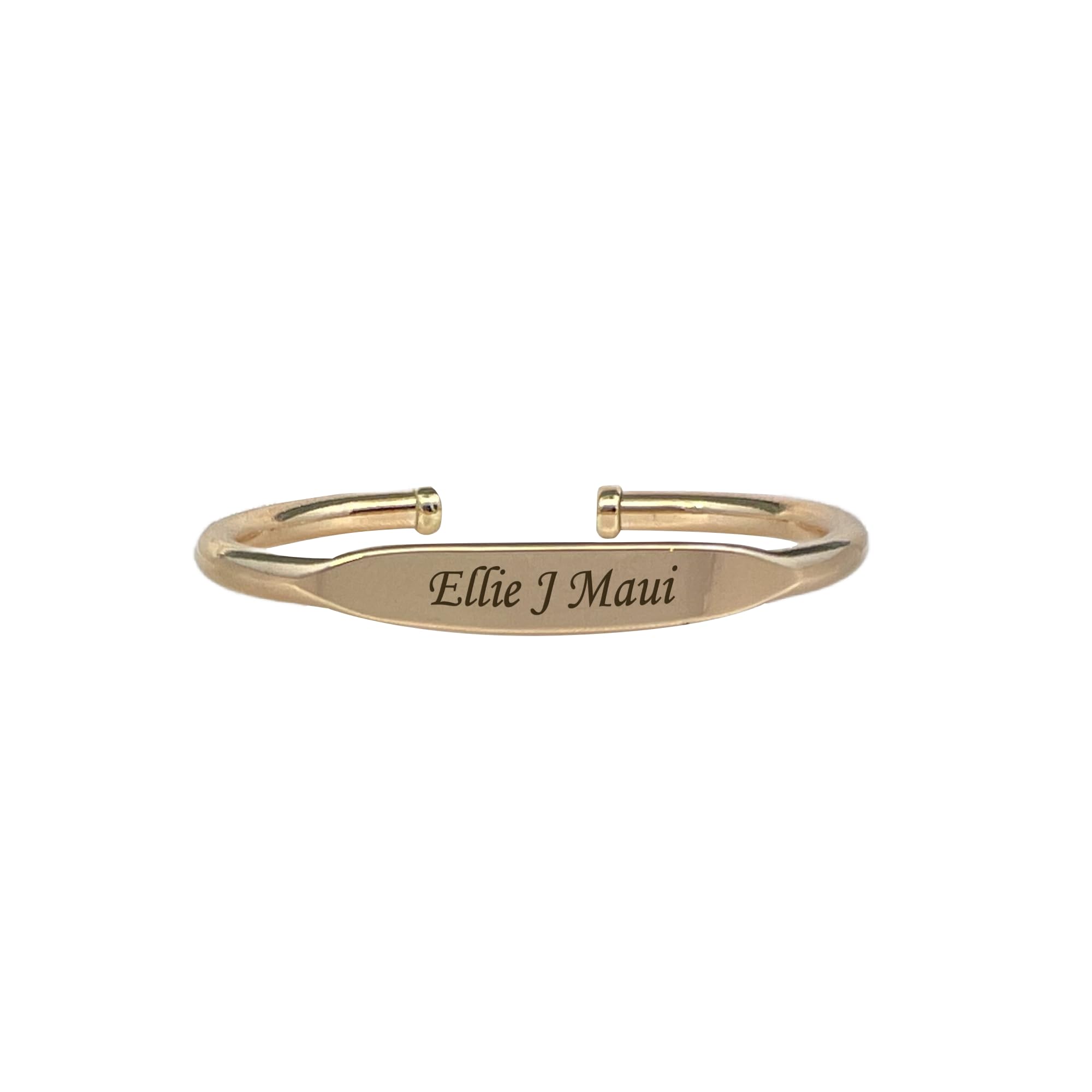 Personalized 14K Gold Filled Baby Bracelet - Adjustable Custom Name ID Cuff for Infants & Toddlers | Elegant Gold Jewelry for Baby Boys & Girls | Perfect for Christening, Birthday Gifts & Special Occasions | Not Gold Plated