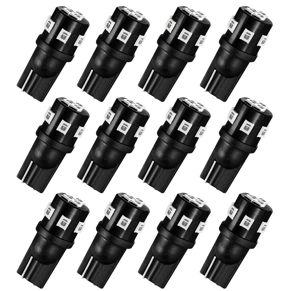AUXLIGHT T10 921 194 168 912 LED Bulbs 12-Pack - Super Bright 12V Blue LED Replacement Bulbs for RV, Camper, Trailer, Boat, Trunk, Dome, Map & License Plate Lights - Perfect for Interior Lighting & Backup Reverse Lights