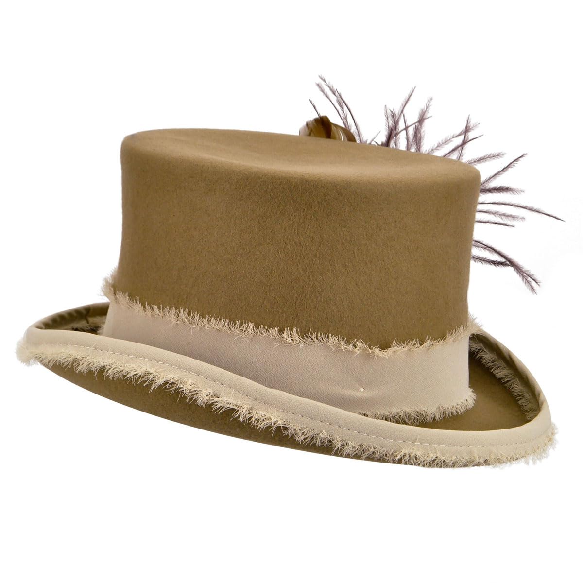 Renegade® Vivienne Top Hat - Cream/XL | Steampunk Gothic Fashion Hat for Women | Perfect for Cosplay, Halloween, and Victorian-Themed Events