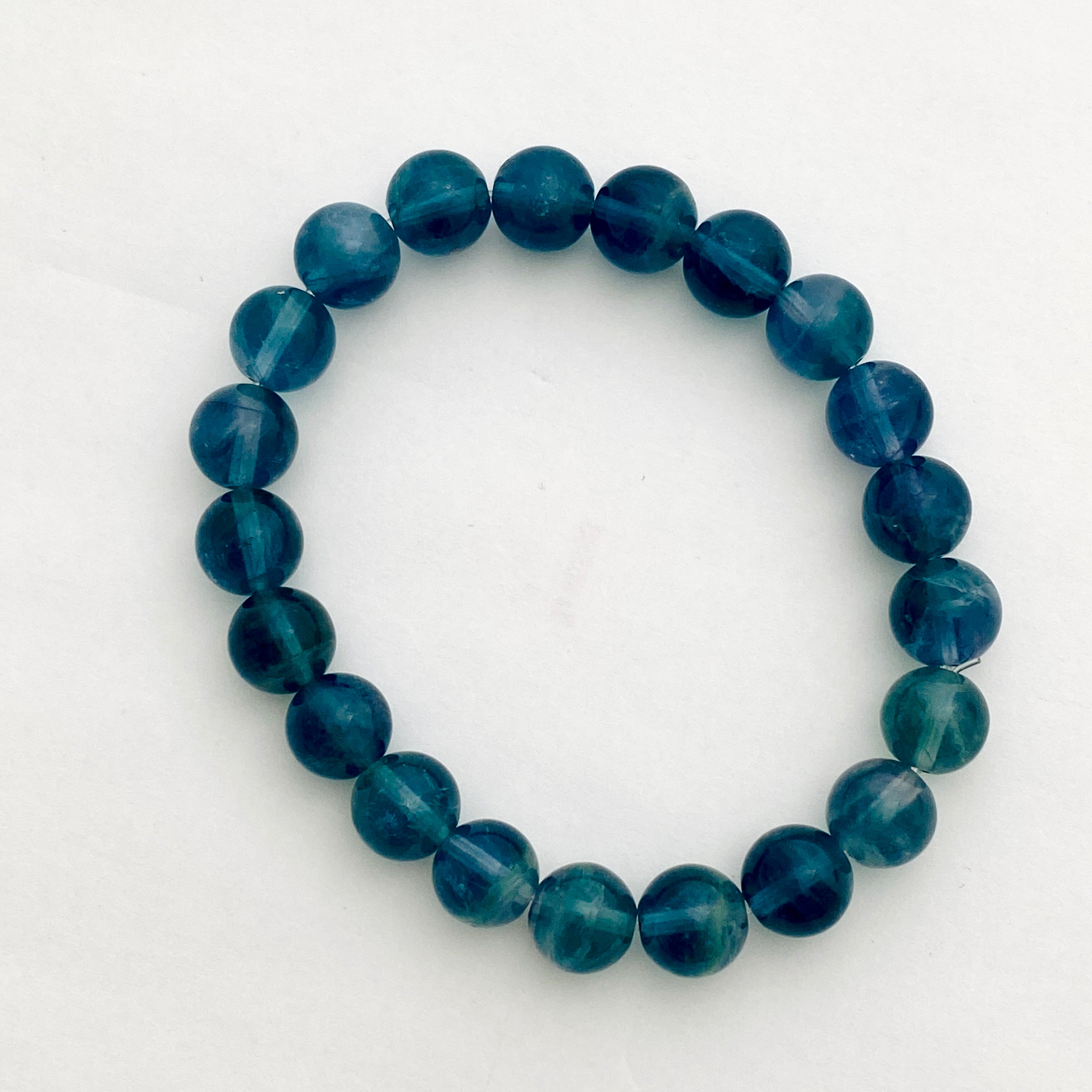 Natural Blue Fluorite Crystal Bracelet for Women - Healing Stone Jewelry for Stress Relief & Positive Energy - Perfect for Meditation, Yoga & Spiritual Gifts
