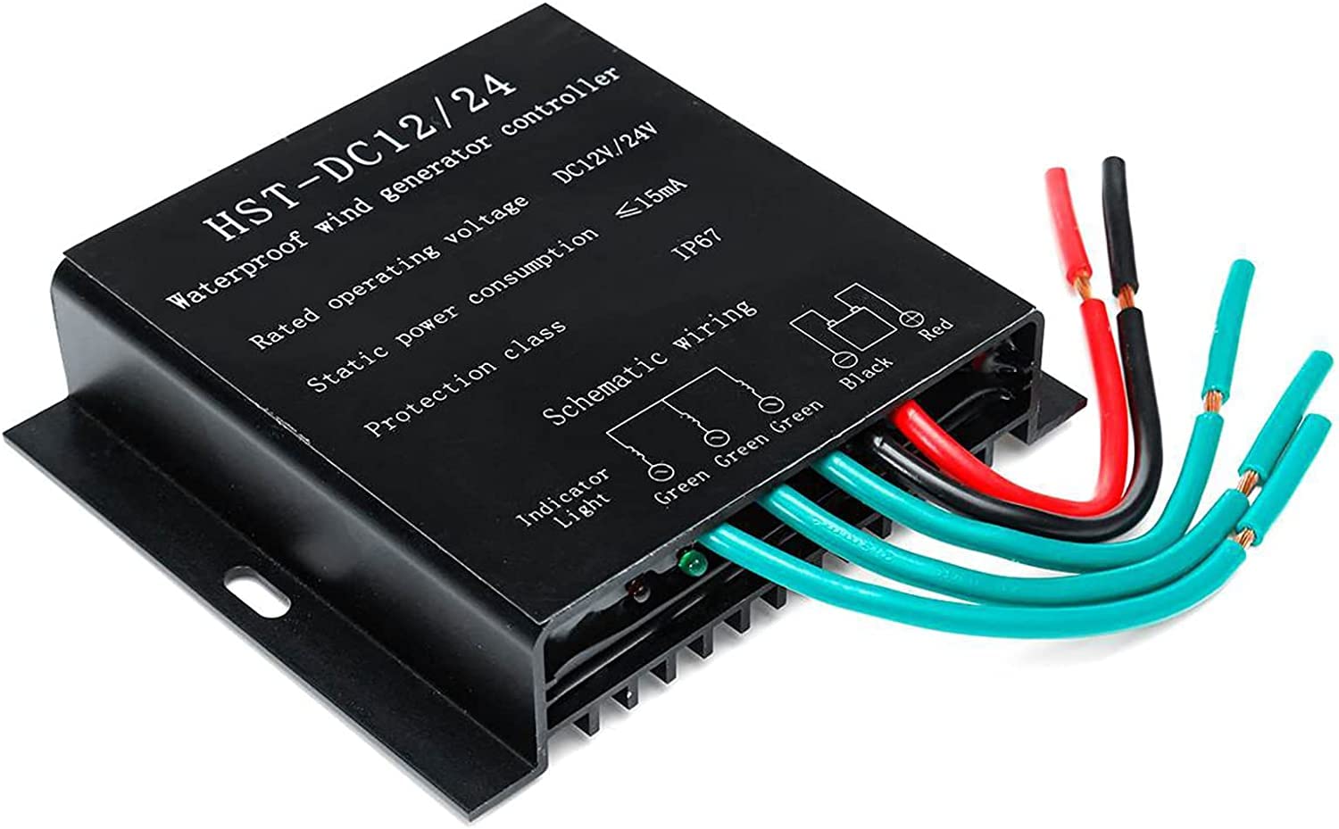 LiuSj JUnSt 3000W Wind Turbine Charge Controller - Waterproof IP67, DC 12V/24V/48V Optional - Perfect for Off-Grid Solar Systems, RV, Marine & Home Wind Power Generation