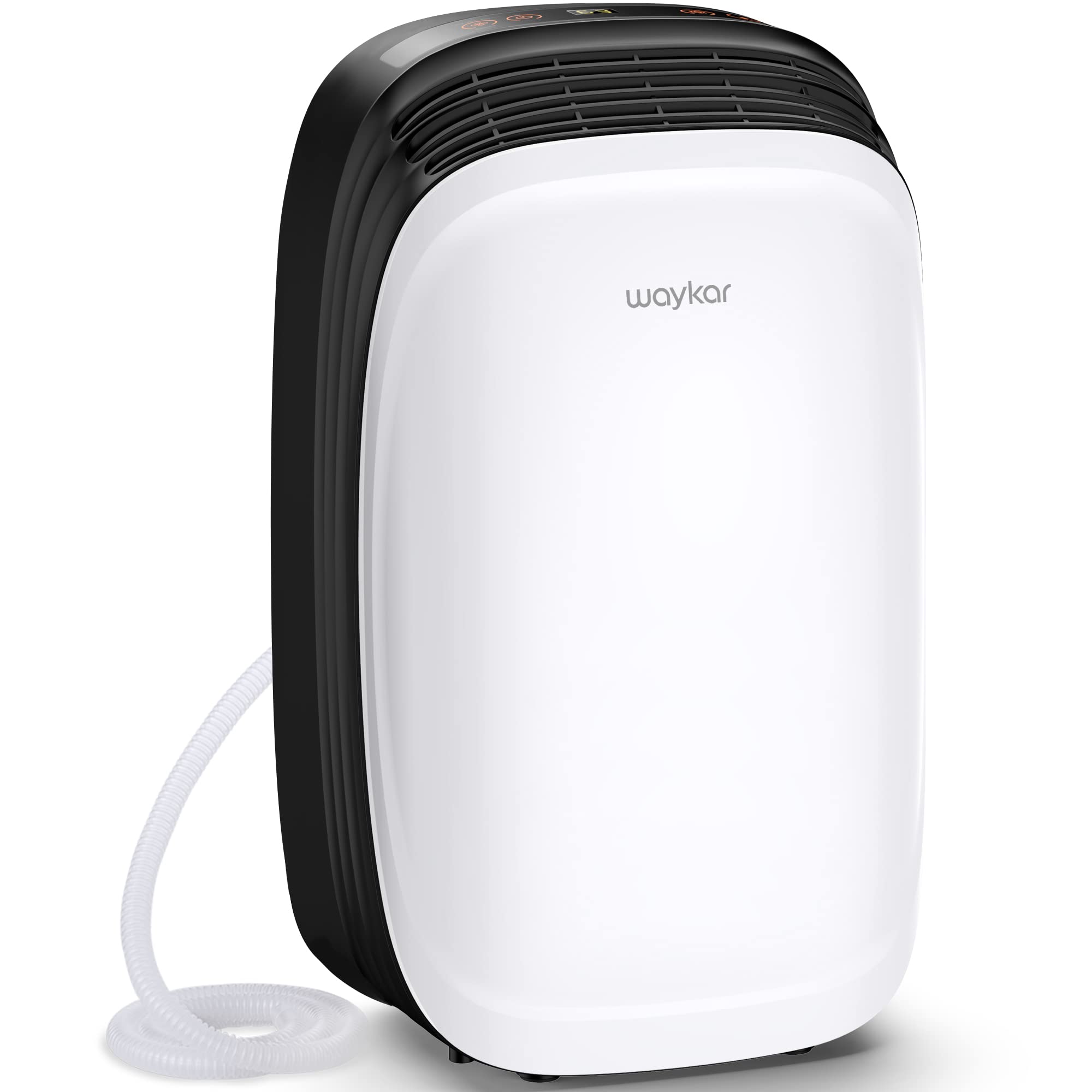 Waykar 2,000 Sq. Ft Energy Efficient Dehumidifier for Home, Basement & Large Rooms - with Drain Hose & Washable Air Filter - Perfect for Bedrooms, Bathrooms, Living Rooms & Damp Spaces