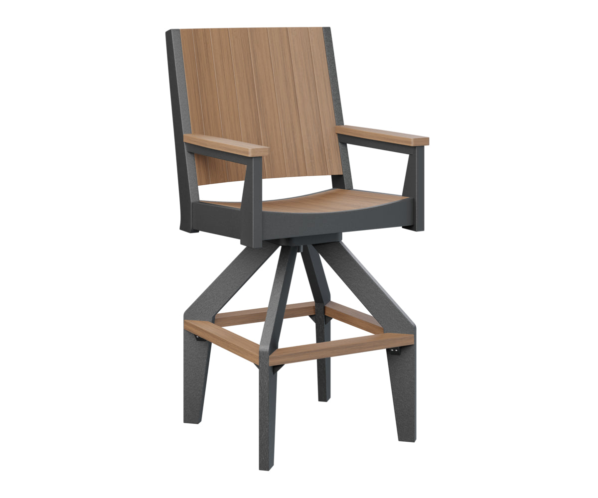 Berlin Gardens Mayhew Chat Swivel XT Chair - Outdoor Patio Conversation Chair with 360° Swivel Base, Weather-Resistant for Deck, Garden & Poolside Relaxation
