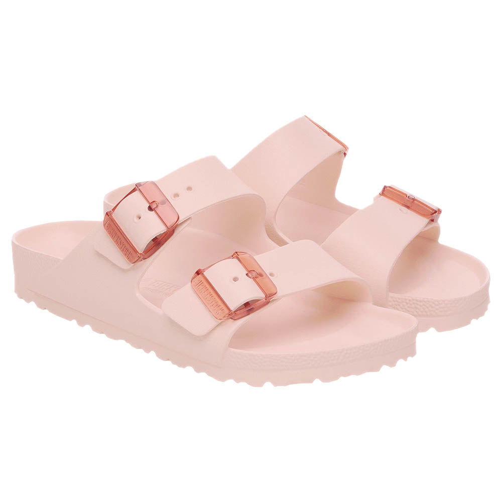 Birkenstock Unisex Arizona Stealth Buckle EVA Sandals - Narrow Fit - Light Rose Color | Comfortable & Lightweight for Beach, Pool, and Casual Wear