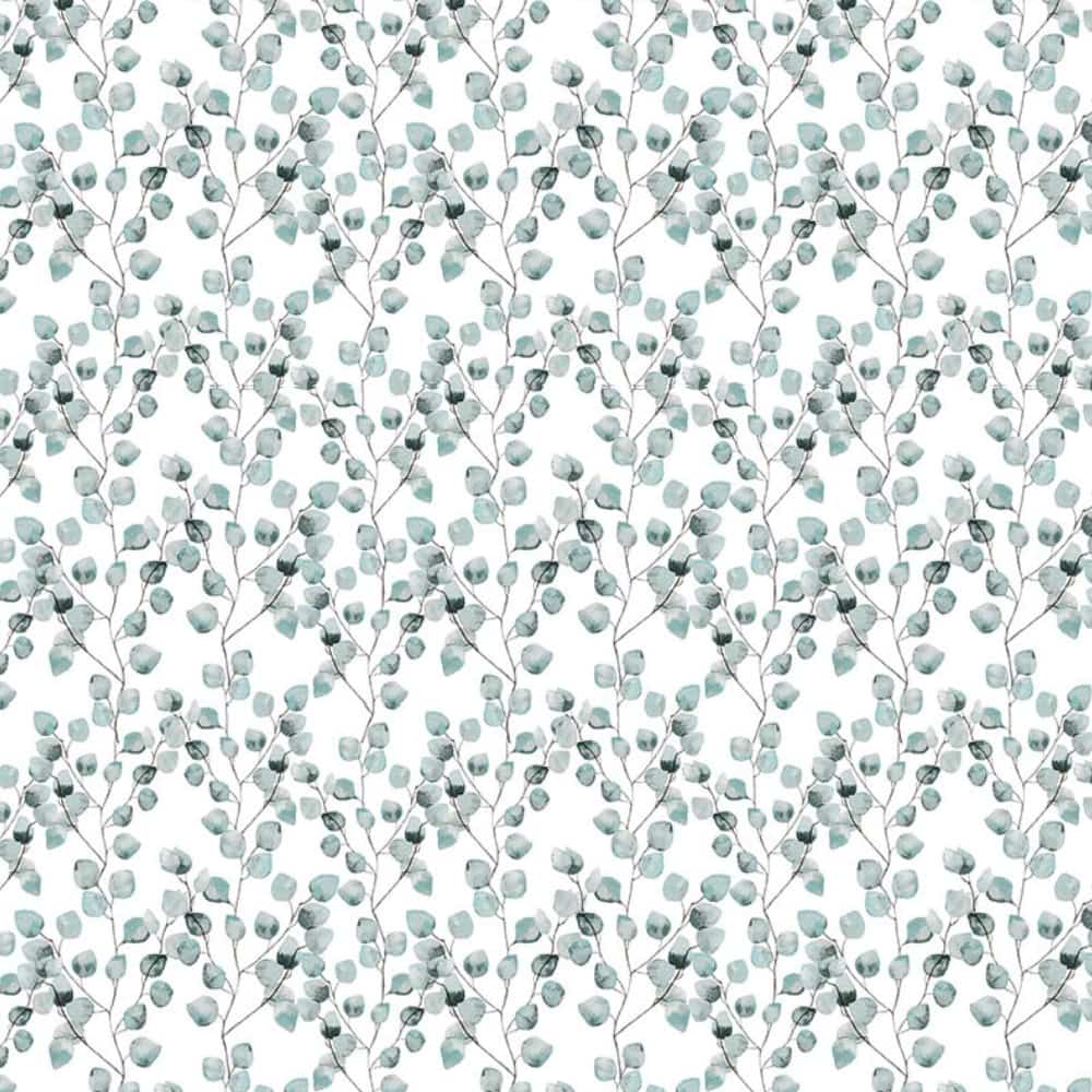 Eco-Friendly Green Stem Leaves Vinyl Oil Cloth - Waterproof Table Cover for Picnics, Parties & Outdoor Dining
