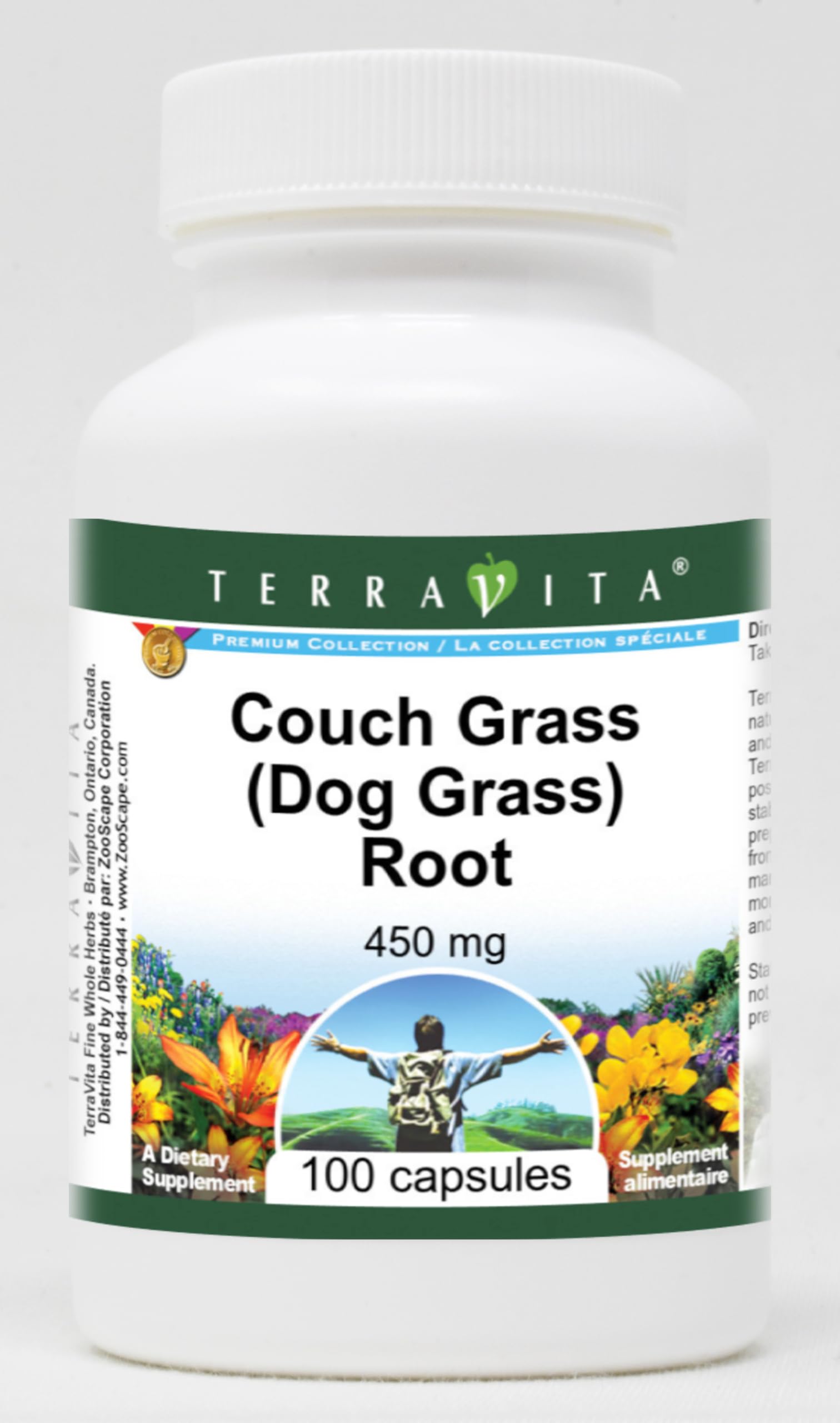 Organic Couch Grass (Dog Grass) Root Extract - 450mg per Capsule, 100 Capsules | Natural Digestive Support & Urinary Health | Herbal Supplement for Dogs & Pets | ZIN: 511200 | Perfect for Daily Wellness & Detox Routines