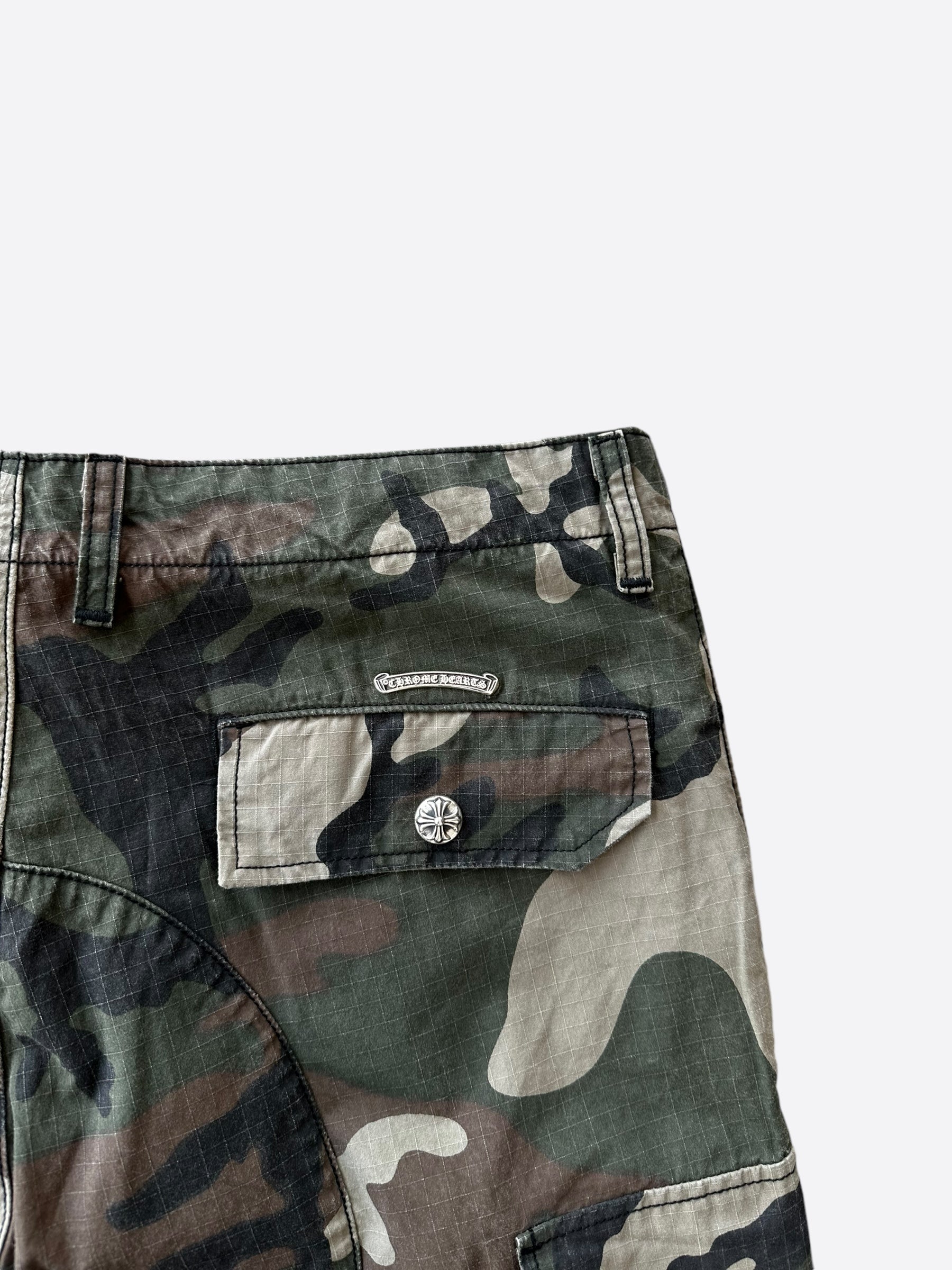 Chrome Hearts Green Camouflage Cargo Pants for Men - Stylish Military Tactical Pants for Streetwear & Outdoor Adventures