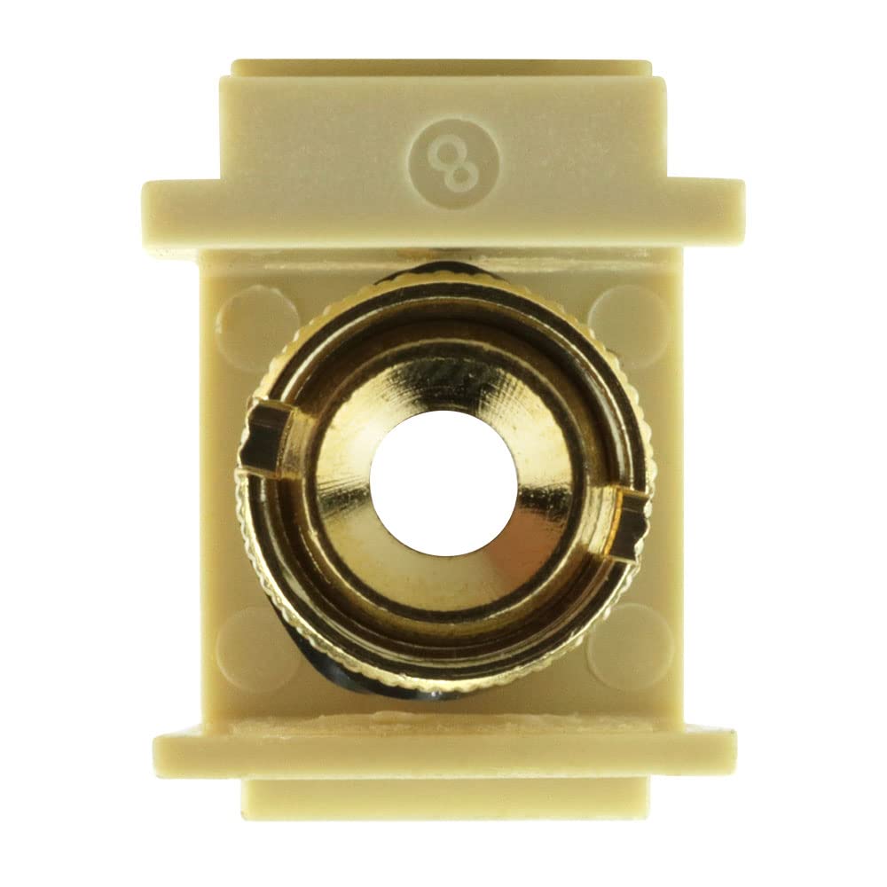 Gold-Plated Speaker Binding Post Keystone Insert - High-Quality Audio Connector for Home Theater & DIY Speaker Projects | Perfect for Wall Plates & AV Installations
