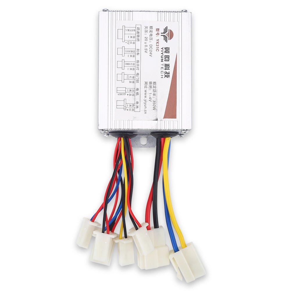 Dilwe 24V 350W Brushed Motor Speed Controller for Electric Bikes - Reliable E-Bike Brushed Controller for Commuting, Off-Road & Urban Riding