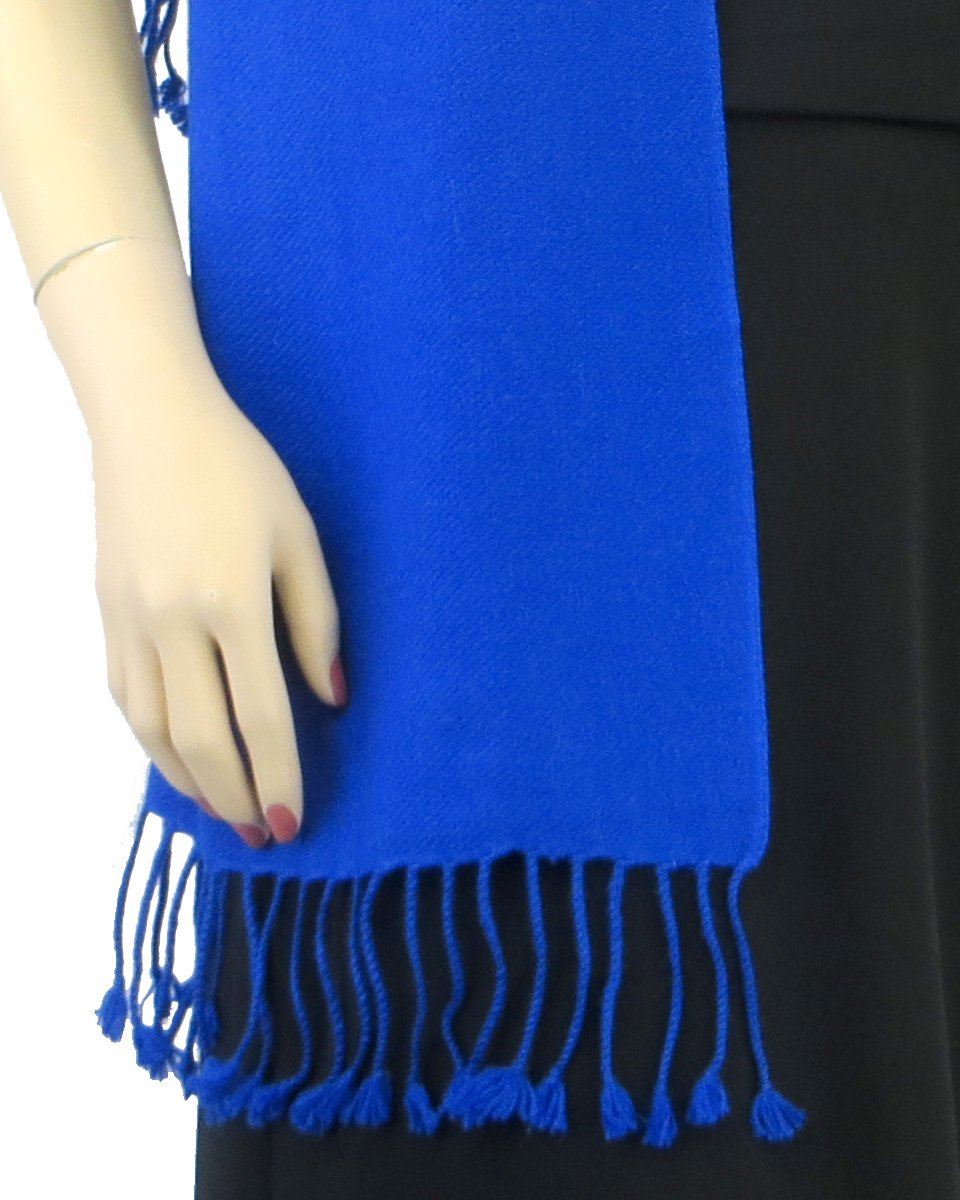 Luxury 100% Pure Cashmere Pashmina Shawl Scarf - 3-Ply Soft & Warm Royal Blue Wrap for Women - Perfect for Winter, Travel & Formal Occasions