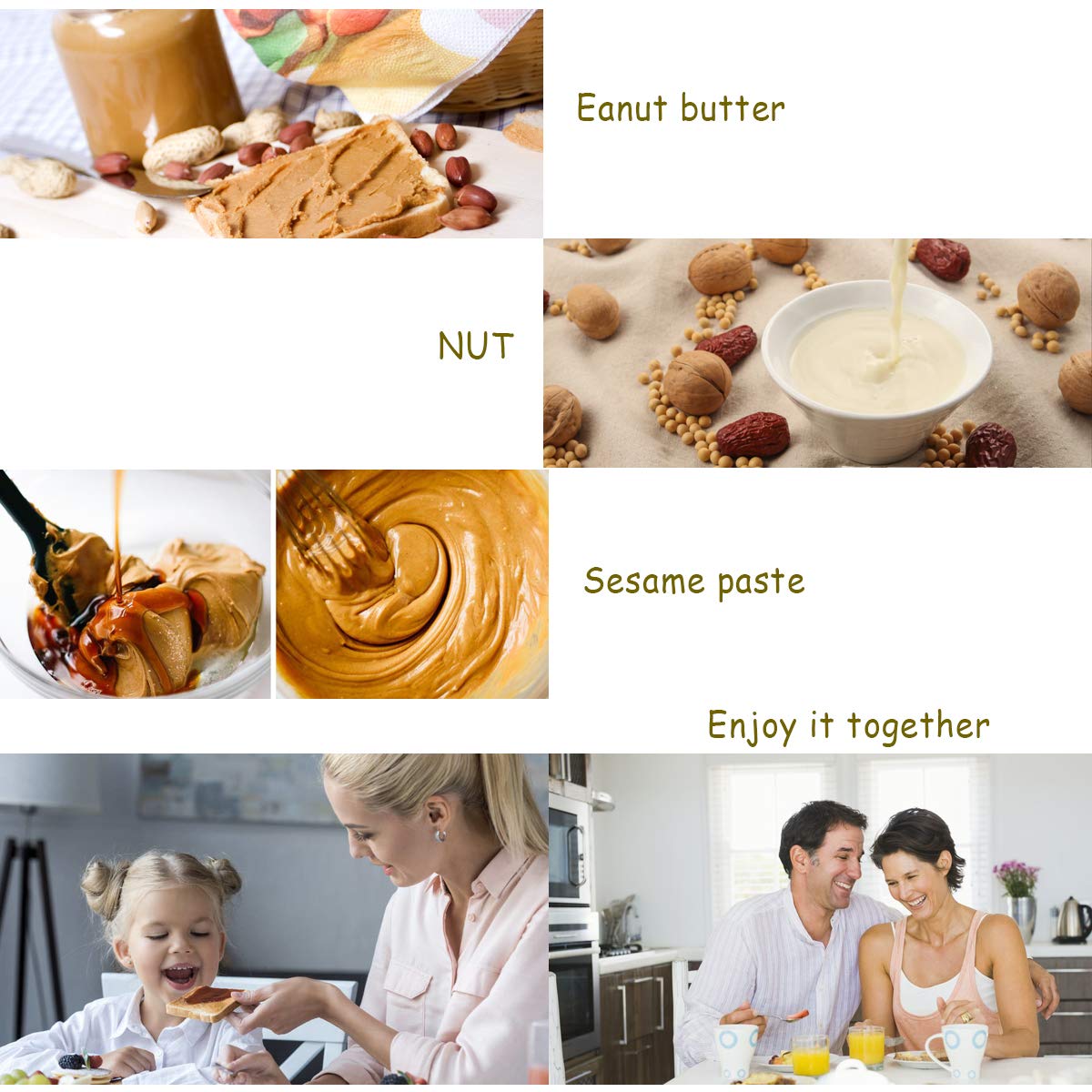 1100W Commercial Peanut Butter Grinder Machine - 15kg/h High Output Electric Nut Butter Maker for Peanuts, Almonds, Sesame - Fast US Shipping (220V) - Perfect for Restaurants, Bakeries & Healthy Snack Businesses