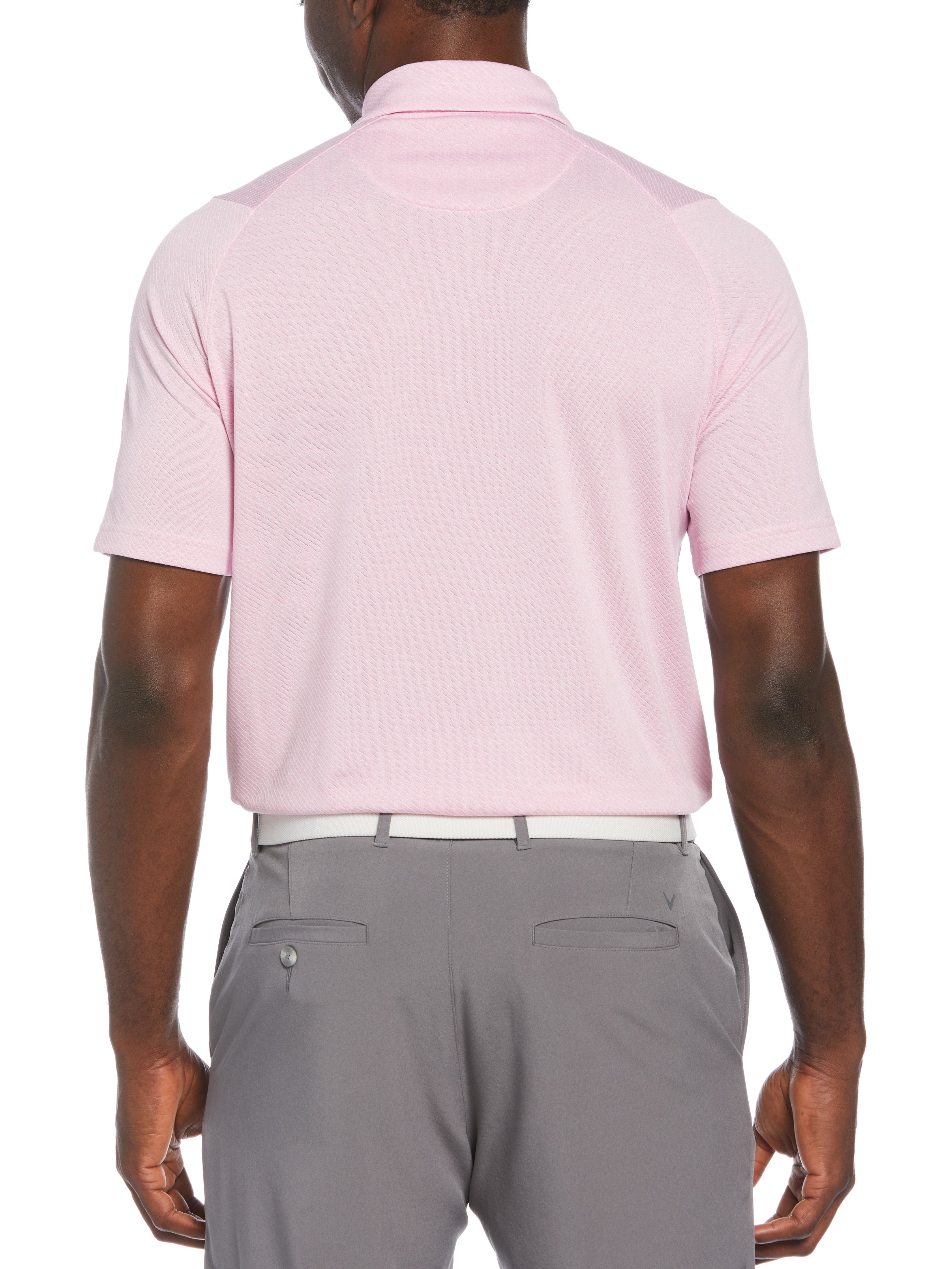 Men's Swing Tech™ Ventilated Heather Jacquard Polo Shirt - Breathable Moisture-Wicking Golf & Casual Wear for Summer Outdoor Activities