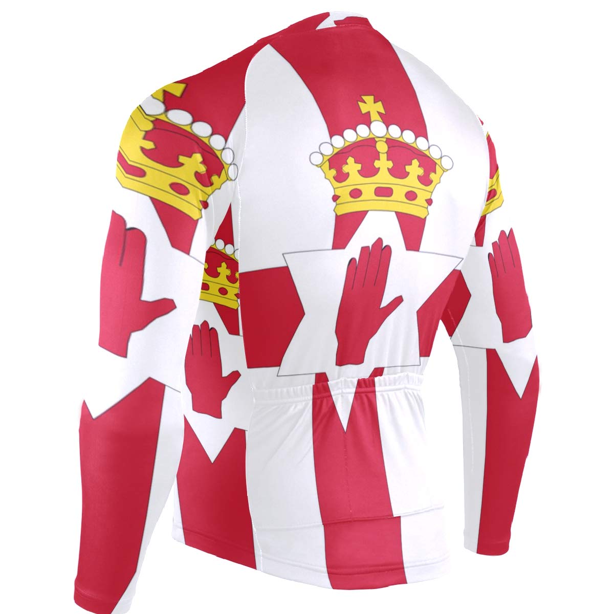 Northern Ireland Flag Men's Cycling Jersey - Long Sleeve Bike Jacket for Road & Mountain Biking - Breathable & Moisture-Wicking Bicycle Shirt for Training & Racing