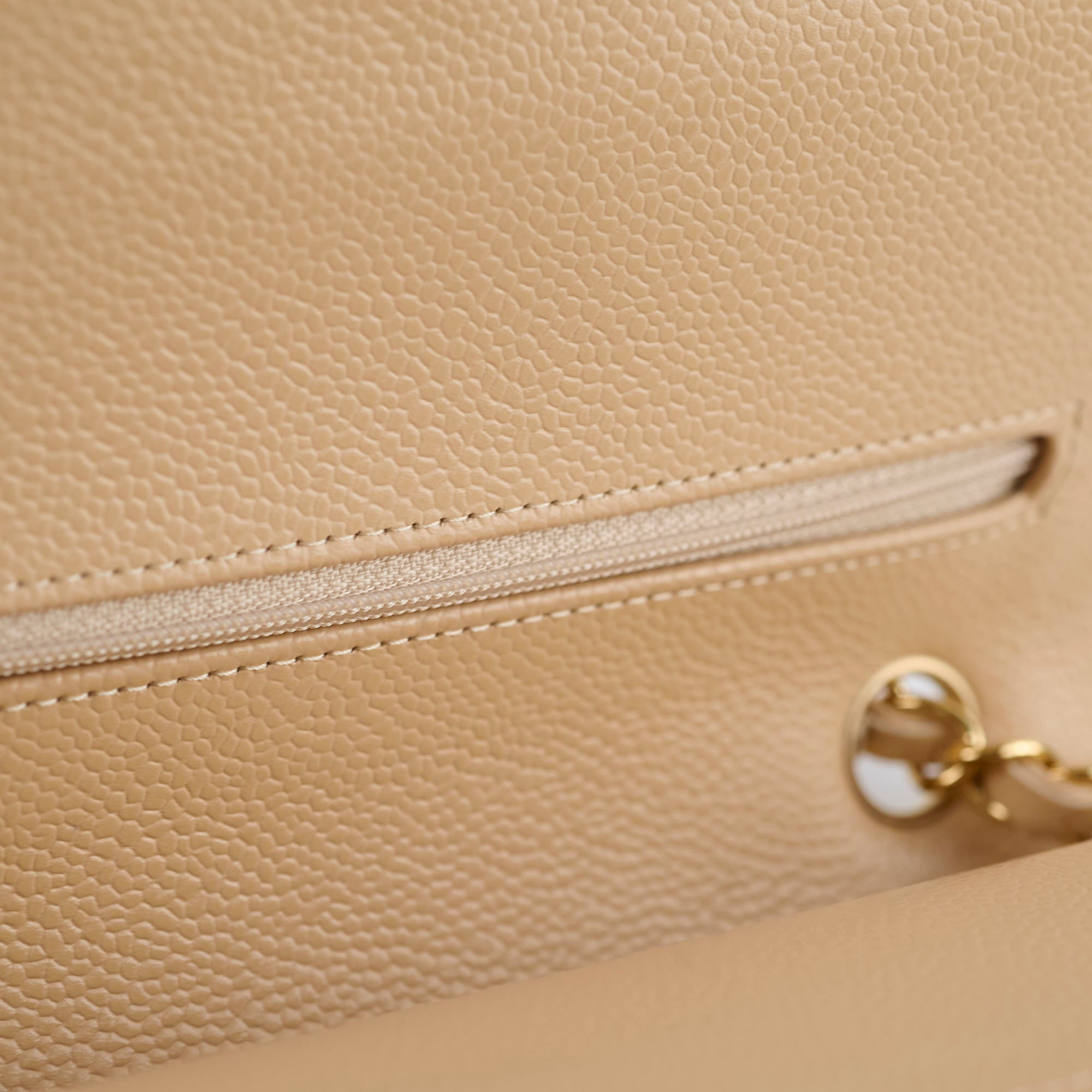 Chanel Classic Double Flap Bag in Caviar Leather Beige Gold Hardware - Timeless Luxury Handbag for Women, Perfect for Work, Evening Events & Special Occasions
