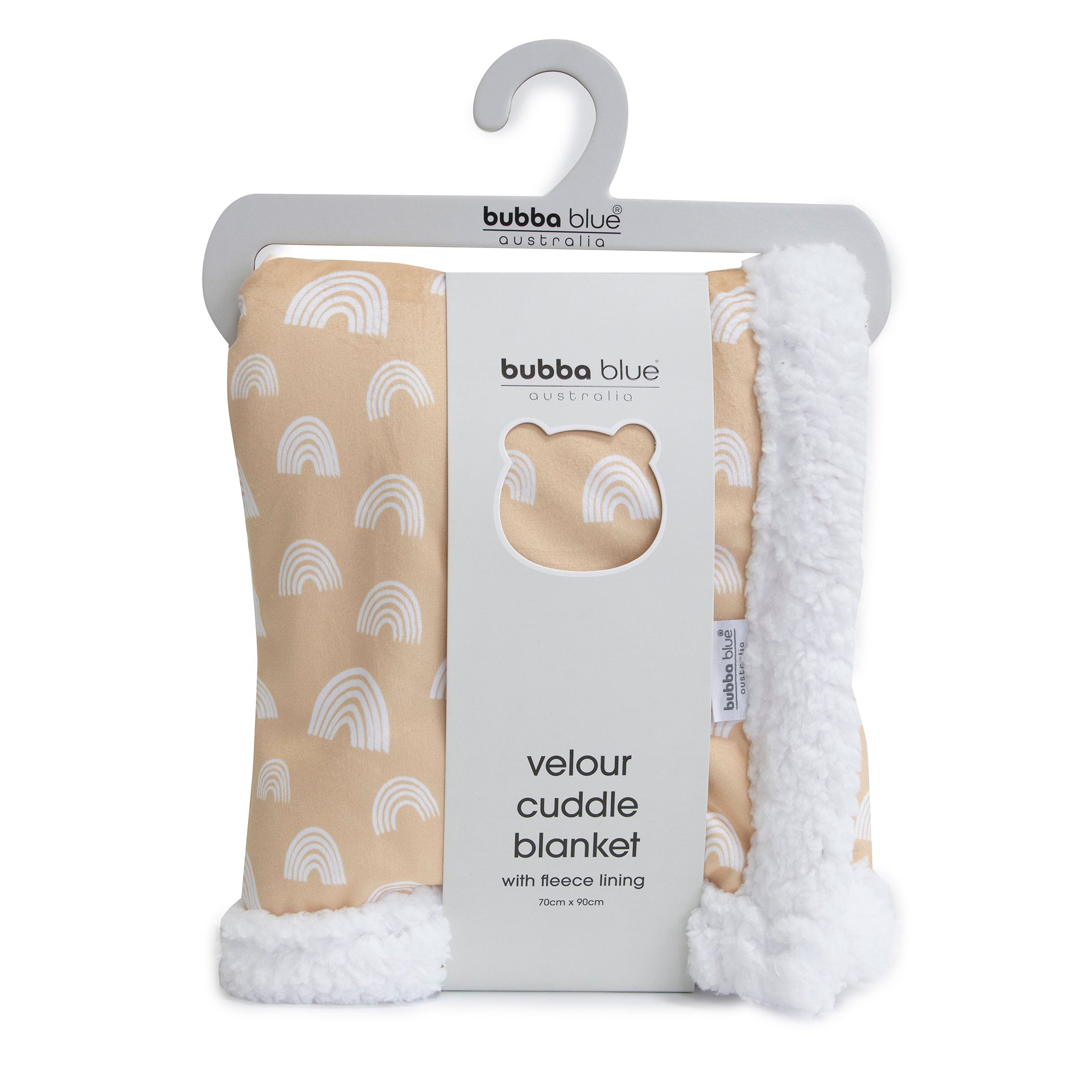 Nordic Velour Cuddle Blanket with Fleece Lining - Super Soft Vanilla & Latte Colors - Perfect for Cozy Nights, Movie Time and Winter Snuggling