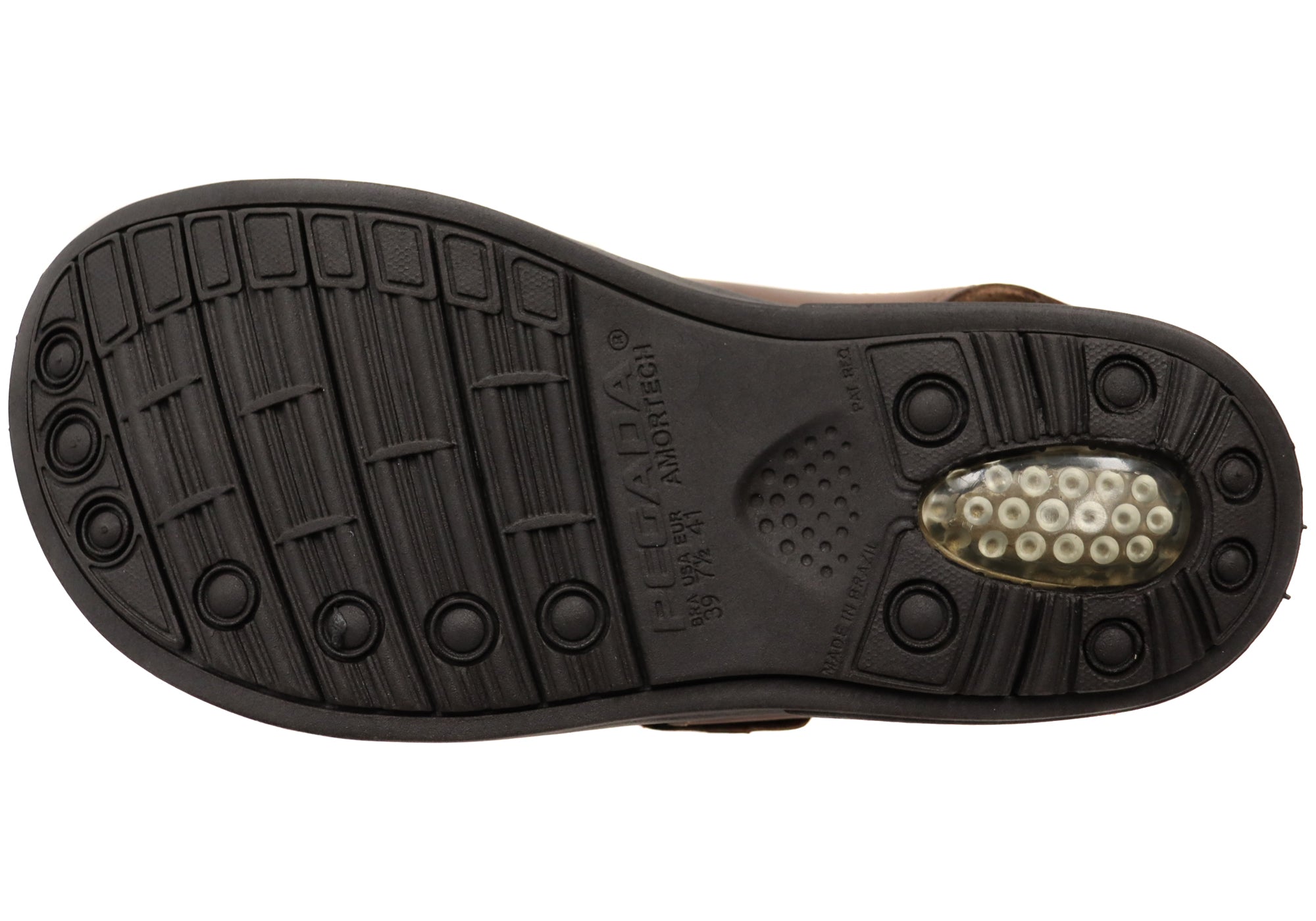 **Pegada Kedge Men's Leather Comfortable Sandals – Handmade in Brazil – Perfect for Beach, Travel & Casual Wear**
