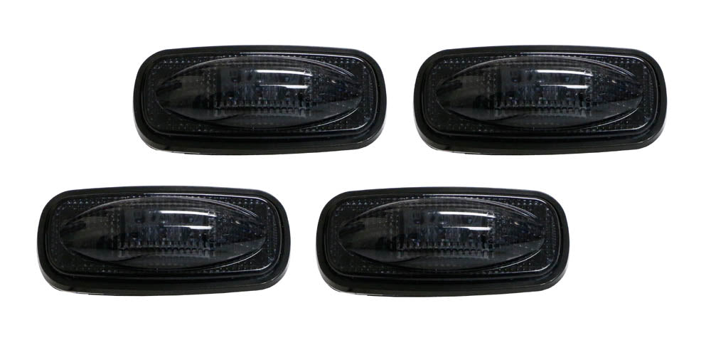 4pc Smoked Lens LED Fender Bed Side Marker Lights (Amber + Red) for Dodge RAM HD - Durable Waterproof Truck Accessories for Night Driving & Off-Road Safety