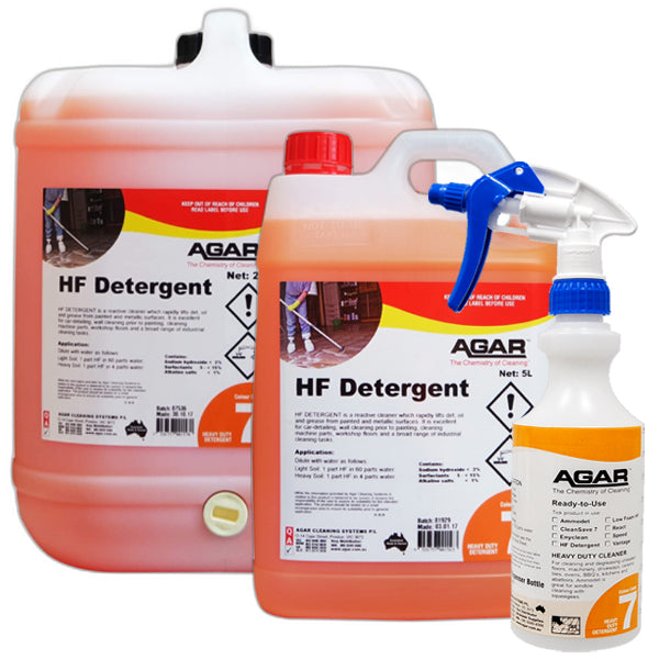 Agar HF Detergent for Painted & Metallic Surfaces - Safe Cleaning Solution for Cars, Motorcycles & Household Metal Items