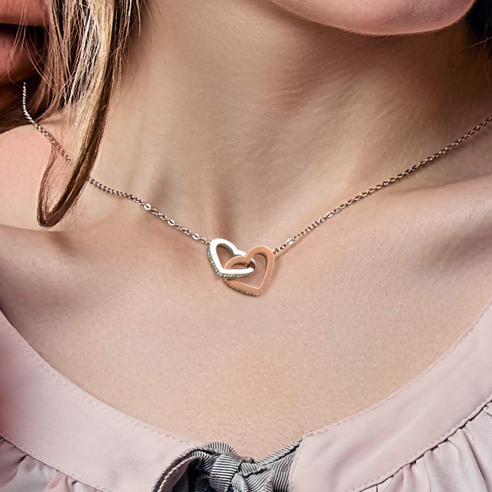 Best Friend Interlocking Hearts Necklace - Perfect Gift for Granddaughter, Symbol of Eternal Bond, Ideal for Birthdays, Graduations & Special Occasions
