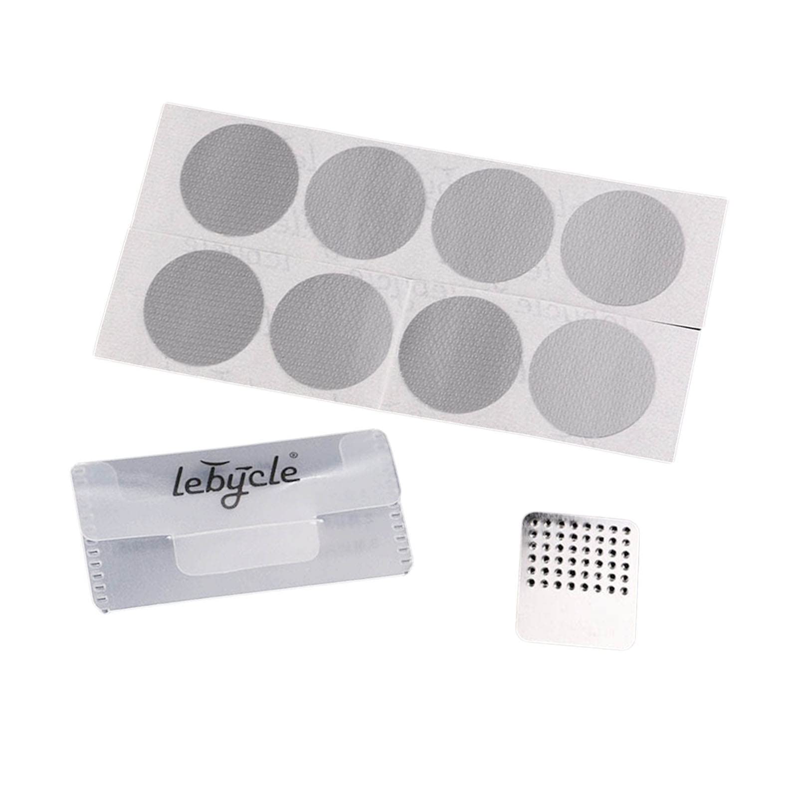 8PCS Glueless Bike Tire Patch Puncture Repair Kit with Storage Case - Quick Fix for Road & Mountain Bikes, Emergency Cycling Gear for On-the-Go Repairs