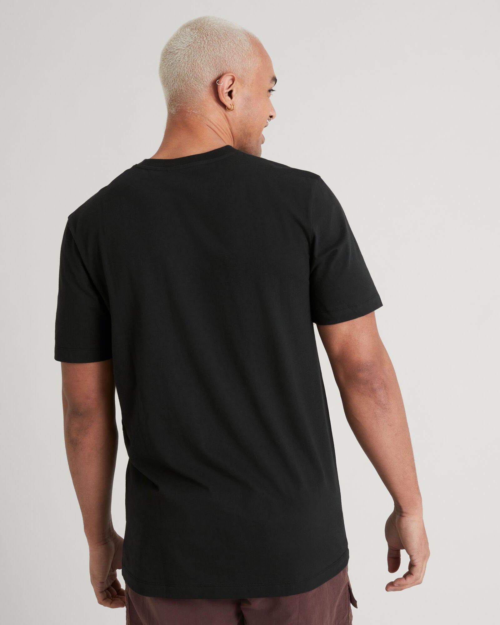 KMD Solid Men's Short Sleeve T-Shirt - Black Stingray | Comfortable Cotton Tee for Casual Wear, Gym & Everyday Outfits