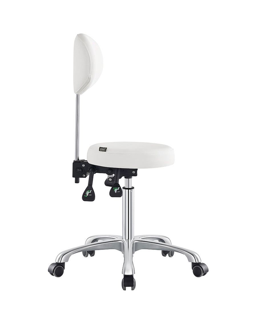 Polaris Rolling Stool - Adjustable Height Rolling Chair with Wheels for Salon, Tattoo, Massage & Medical Use - Ergonomic Rolling Stool for Professionals & Home Office