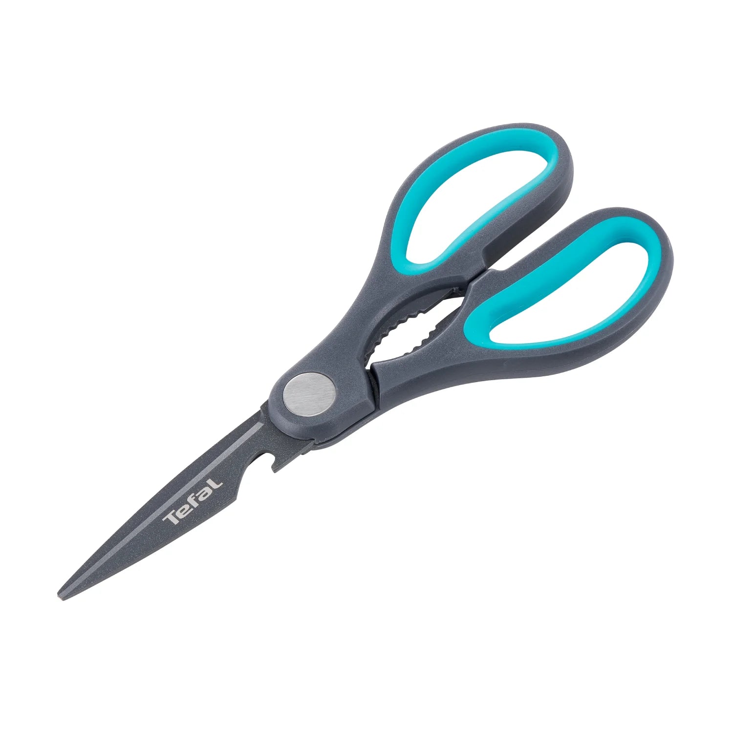 Tefal Fresh Kitchen 3-in-1 Stainless Steel Non-Stick Scissors K1224105 - Multi-Purpose Kitchen Shears for Cutting Herbs, Poultry & Packaging