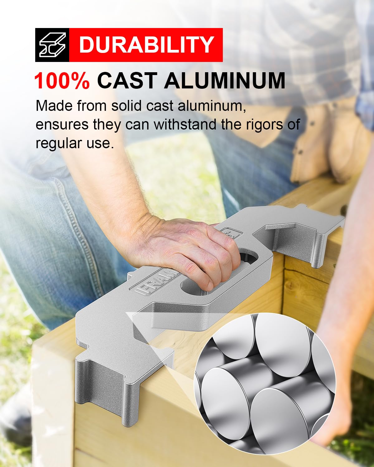 Kolvoii 16-Inch On-Center Framing Spacing Tool - Heavy Duty Cast Aluminum Stud Framing Jig for Walls, Roofs, Floors & Ladders | Perfect for DIY Home Construction, Woodworking & Professional Framing Projects