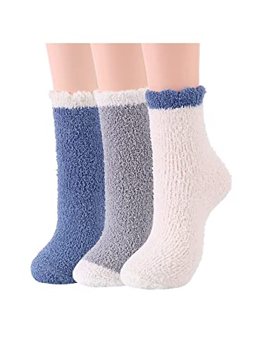3 Pairs Blue White Gray(no Anti-slip)