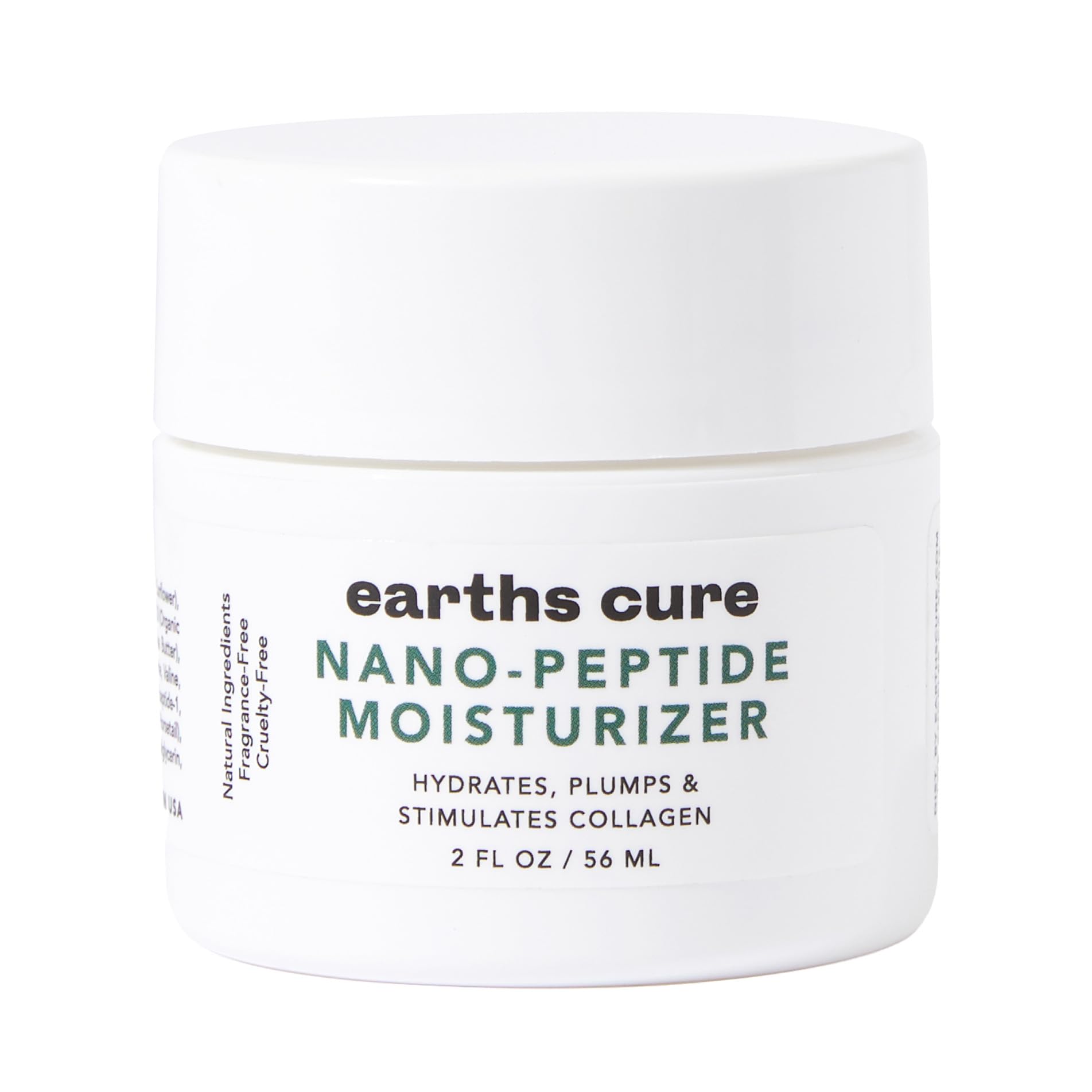 EarthsCure Nano Peptide Face Moisturizer (2oz) - Hydrating & Smoothing Cream with Nano Peptides, Hyaluronic Acid & Antioxidants for Sensitive Skin - Anti-Aging, Plumping & Lifting Treatment for Daily Skincare Routine