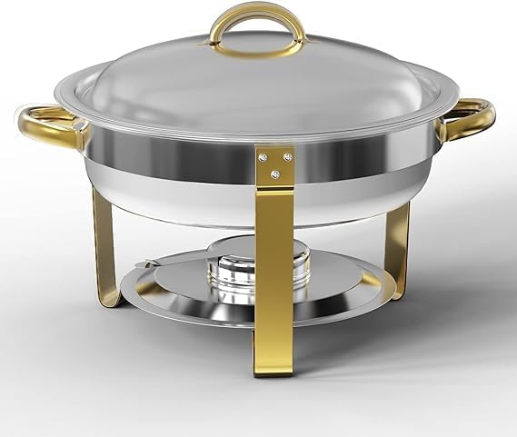 5 QT Gold Chafing Dish Buffet Set - Food Warmer for Parties, Catering & Events