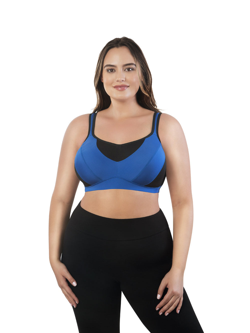 Parfait Dynamic Padded Performance Sports Bra - Dazzling Blue | High Support Workout Bra for Running, Yoga & Gym | Moisture-Wicking & Comfortable Activewear