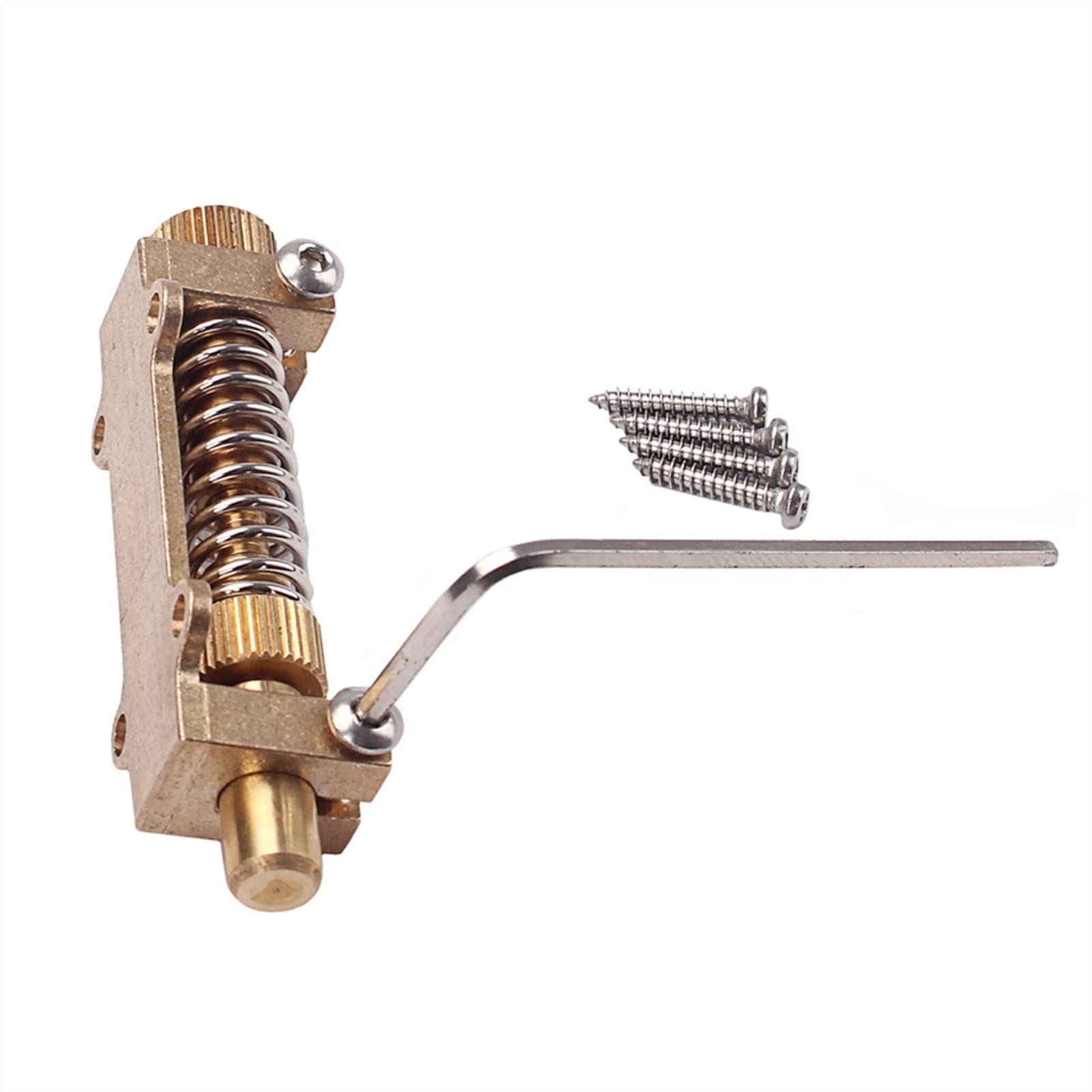 Premium Brass Tremolo Bridge System with Spring Stabilizer - Electric Guitar Parts Kit for Enhanced Stability & Sustain | Perfect for Rock, Blues & Metal Performances