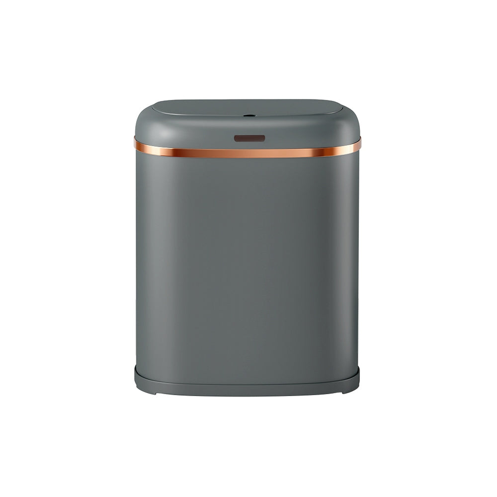 Devanti 38L Automatic Motion Sensor Trash Can - Hands-Free Touchless Kitchen Waste Bin with Lid, Grey - Perfect for Home, Office, and Bathroom Use