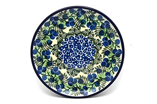 Handmade Polish Pottery Bread & Butter Plate (6.25 Inch) - Huckleberry Design - Perfect for Breakfast, Brunch & Home Decor