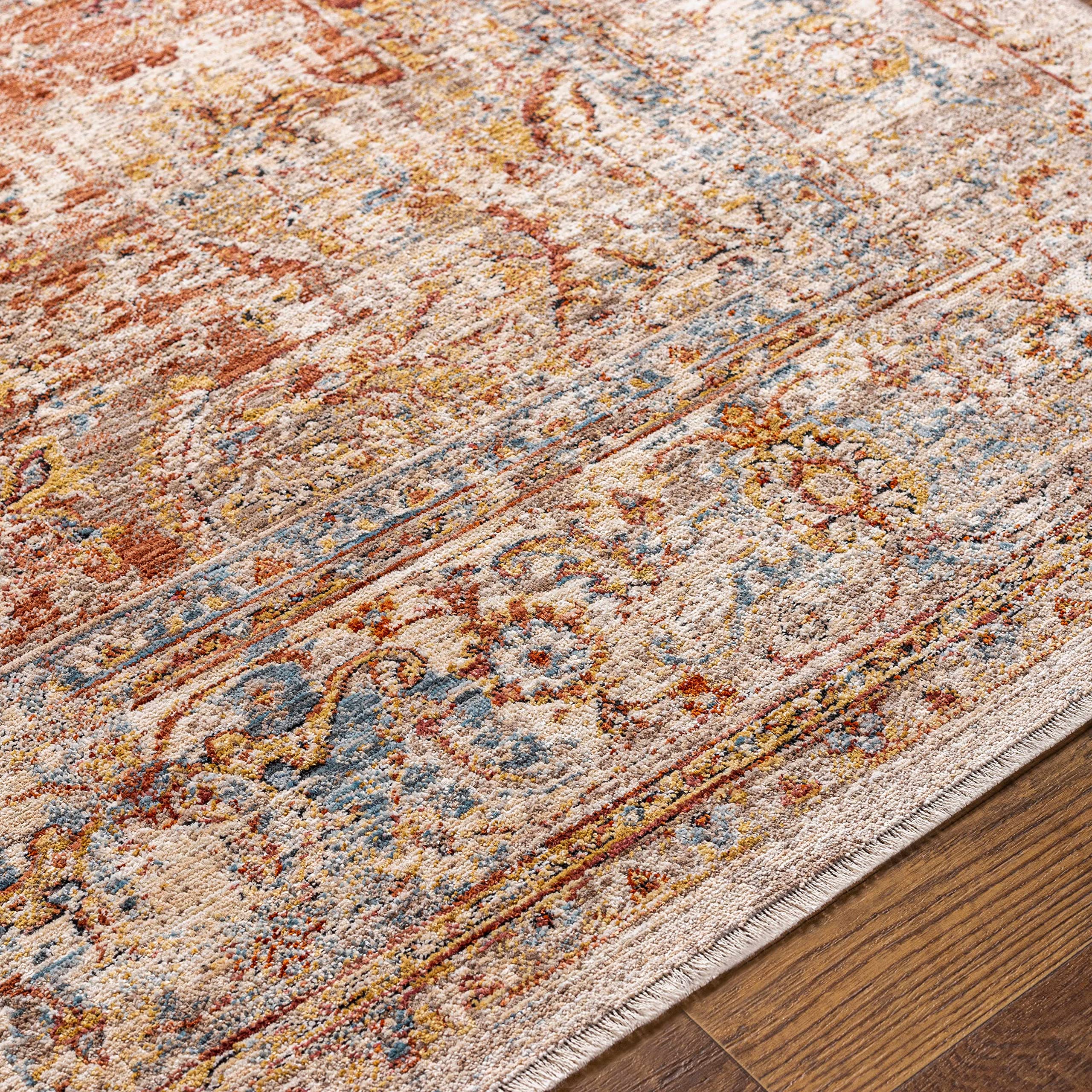 Hauteloom Marieville Traditional Area Rug - 10' x 14' - Black, Red, Beige - Soft Living Room & Bedroom Rug - Perfect for Home Decor, Family Gatherings, and Cozy Spaces