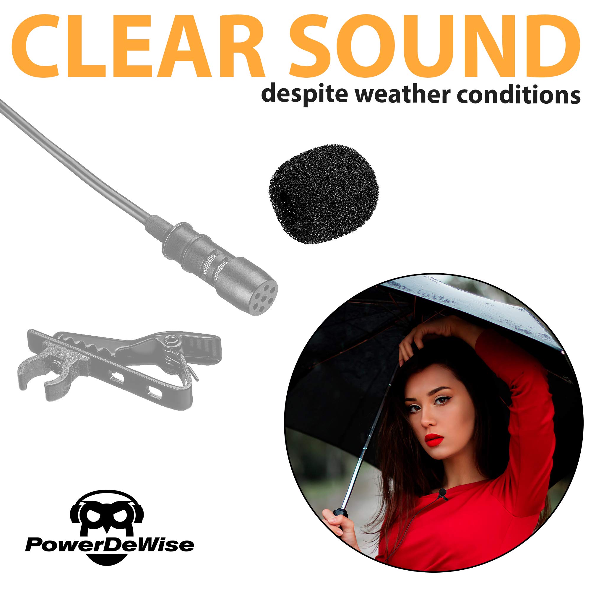 Professional Lavalier Microphone Windscreen - Foam Mic Cover & Pop Filter for Lapel & Headset Mics - Ideal for Podcasting, Interviews, and Live Streaming
