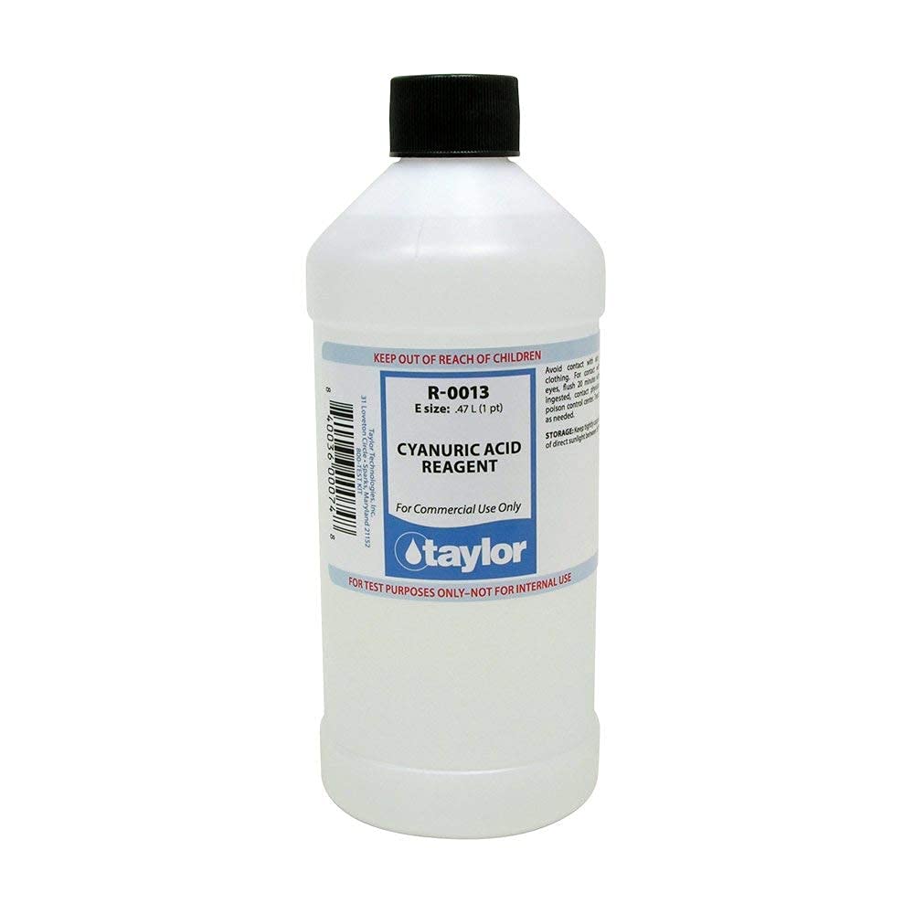 Taylor 16 Oz Cyanuric Acid Reagent Test Kit (4 Pack) - Professional Water Testing for Pools, Spas & Hot Tubs | Accurate Residential & Commercial Water Conditioning | Perfect for Pool Maintenance & Water Quality Control