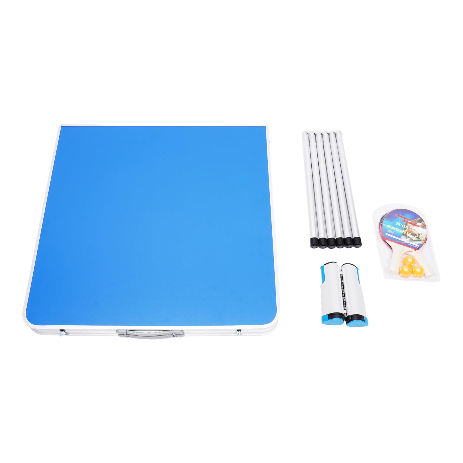 Premium Outdoor & Indoor Ping Pong Table Set with 2 Rackets, Net & 3 Balls - Foldable Design for Easy Assembly - Perfect for Home, Office, Backyard & Family Game Nights