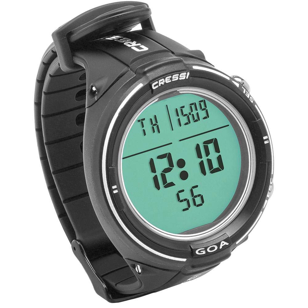 Cressi Goa Dive Watch Computer - 4 Programs for Scuba, Nitrox, Freediving & Gauge | Italian-Made Professional Dive Gear for Underwater Exploration & Adventure