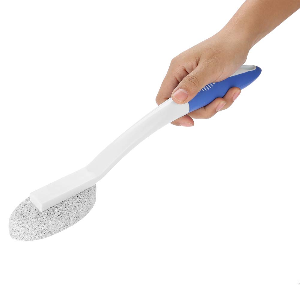 Long-Handle Pumice Stone Brush for Feet - Ergonomic Pedicure Tool for Elderly & Seniors - Callus Remover & Dead Skin Exfoliator for Soft Smooth Heels - Perfect for Home Spa & Foot Care Routine