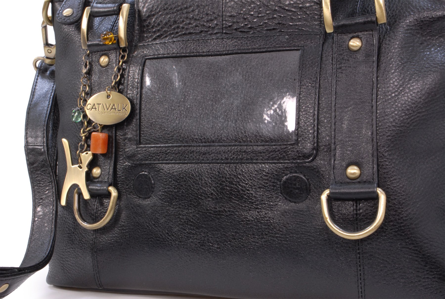 Catwalk Collection Women's Large Leather Shoulder Bag - A4 Size Work Tote with Adjustable Crossbody Strap - Premium Office Handbag for Professional Women - Perfect for Work, Business Meetings & Daily Commute
