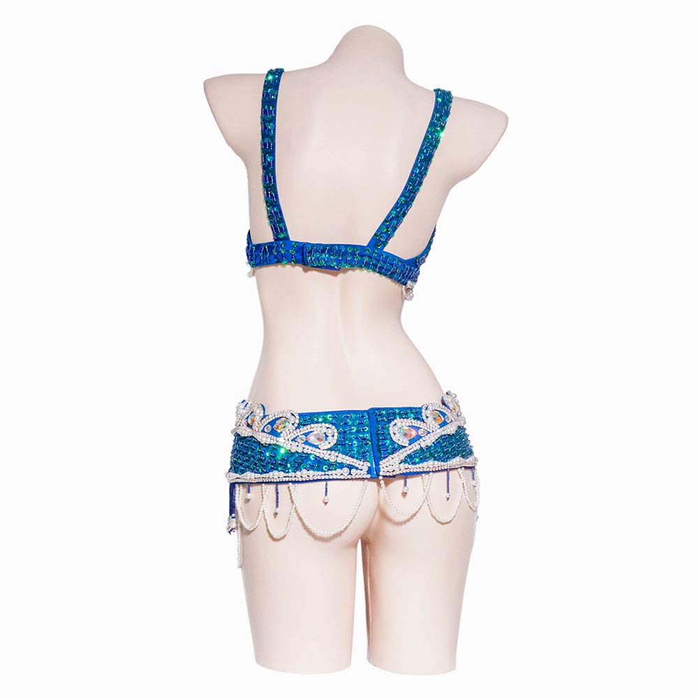 ROYAL SMEELA Women's Belly Dance Costume Set - Sequin Bra & Belt Outfit for Belly Dancing, Carnival, and Performance | Perfect for Dance Shows, Parties, and Halloween