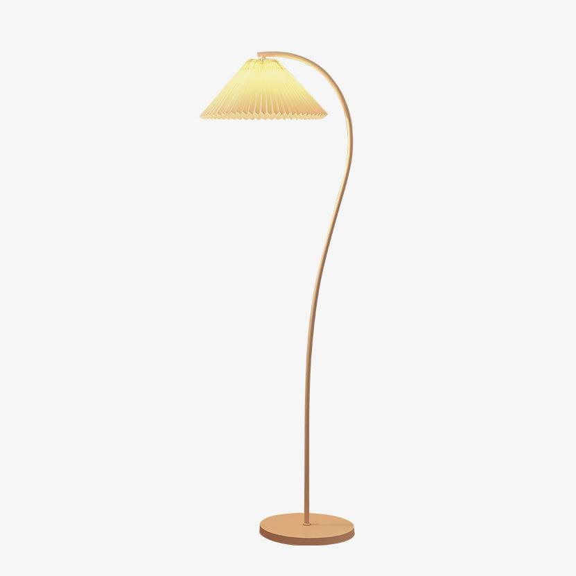 Crescini Modern Pleated Floor Lamp - Adjustable Height Standing Light for Living Room, Bedroom, or Office - Soft Ambient Lighting for Reading & Relaxation