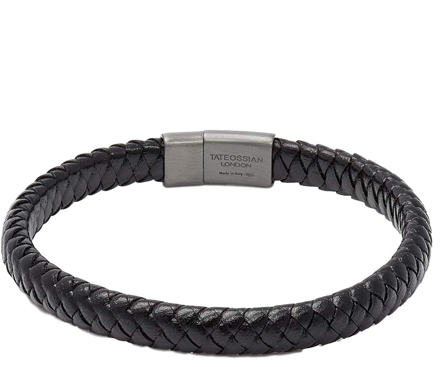 Tateossian Men's Cobra Sontuoso Leather Braided Bracelet - Stylish & Durable Men's Fashion Accessory for Casual & Formal Wear